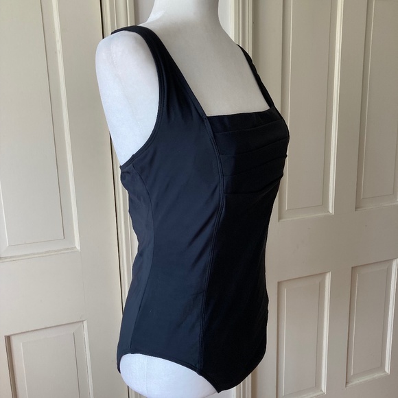 Shape FX Pleated Bust Tank Swim Suit - Picture 3 of 11